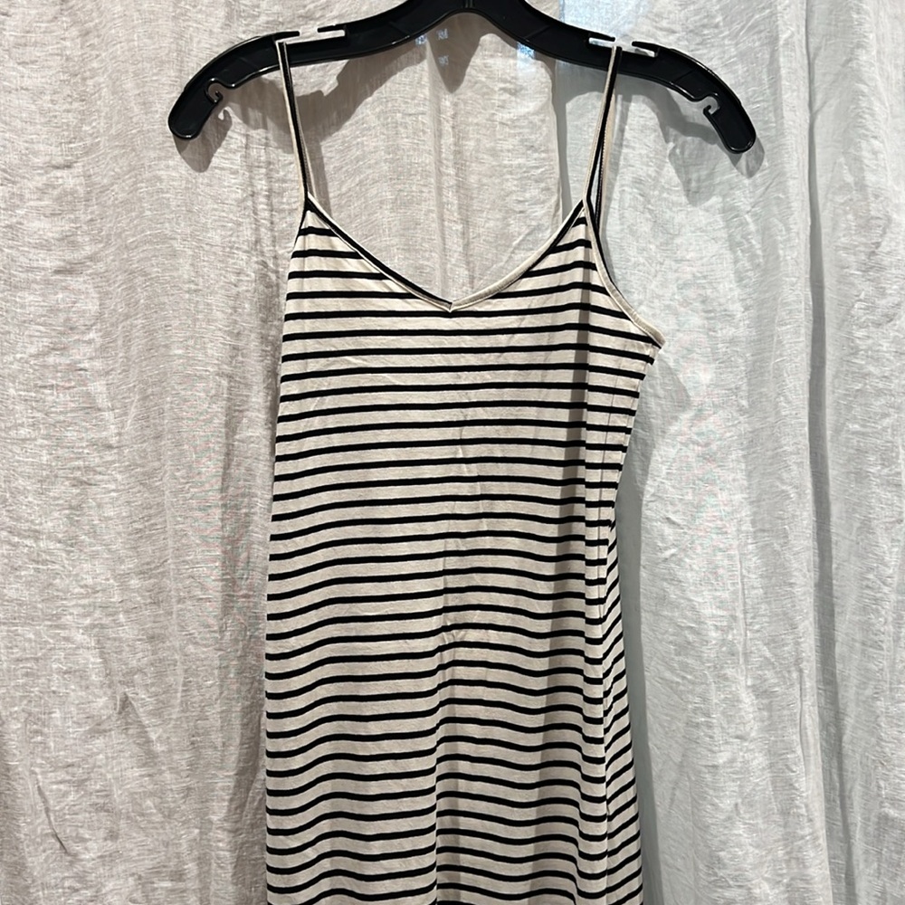 American Apparel Striped Spaghetti Strap Tank Dress sz Small